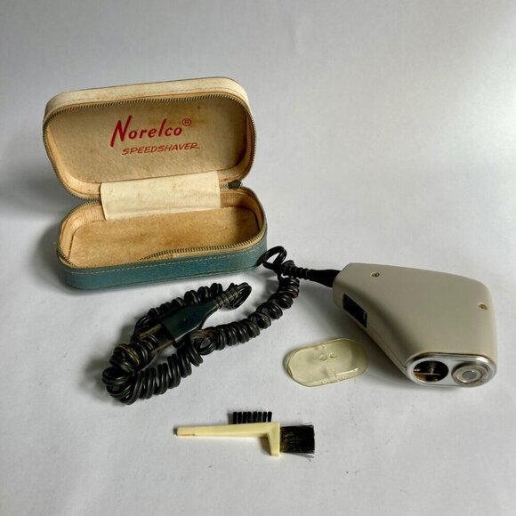 Vintage Norelco Speedshaver Electric Razor Shaver w/Case FOR PARTS OR REPAIR - Picture 1 of 7